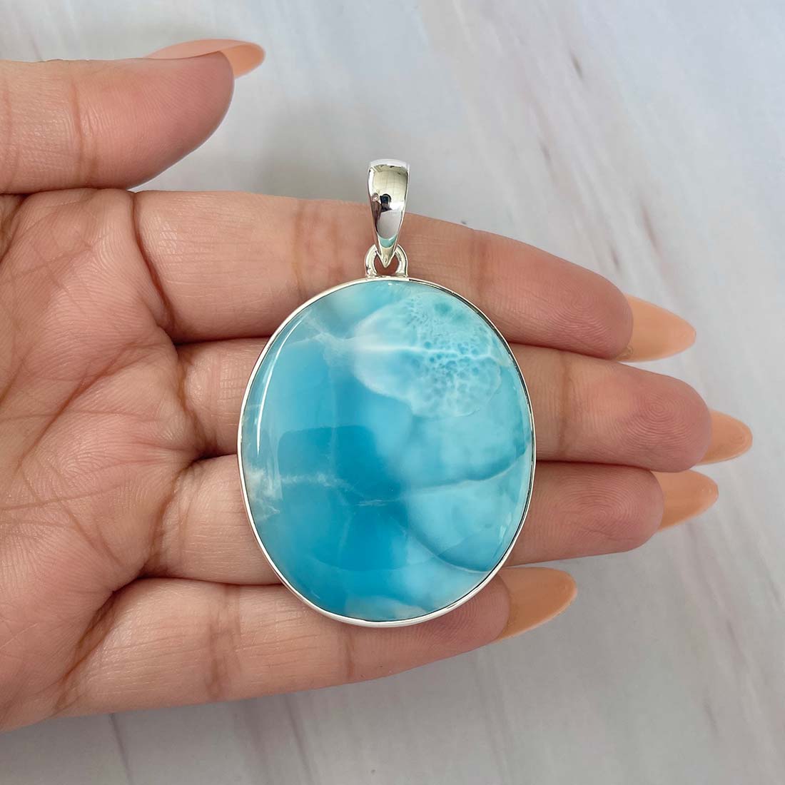 Larimar Pendant-(LAR-P-1064.)