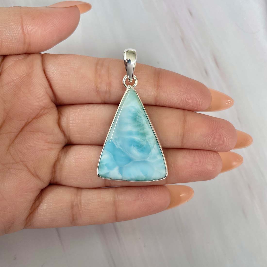 Larimar Pendant-(LAR-P-1069.)