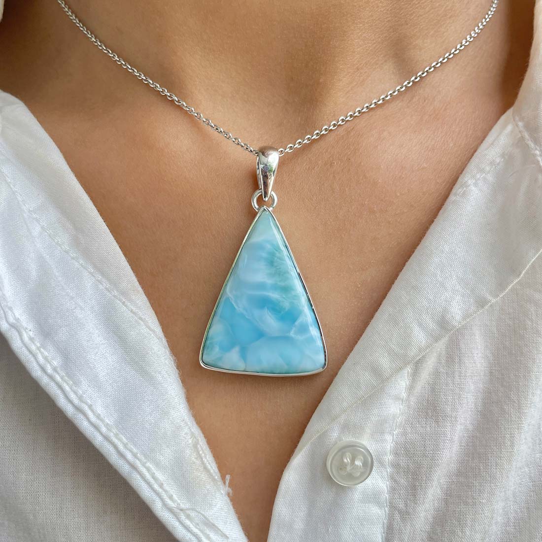 Larimar Pendant-(LAR-P-1069.)