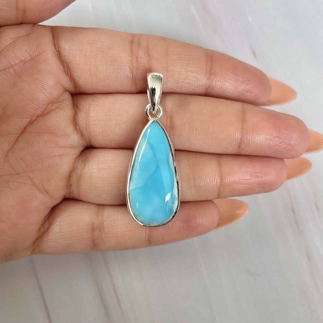 Larimar Pendant-(LAR-P-1077.)