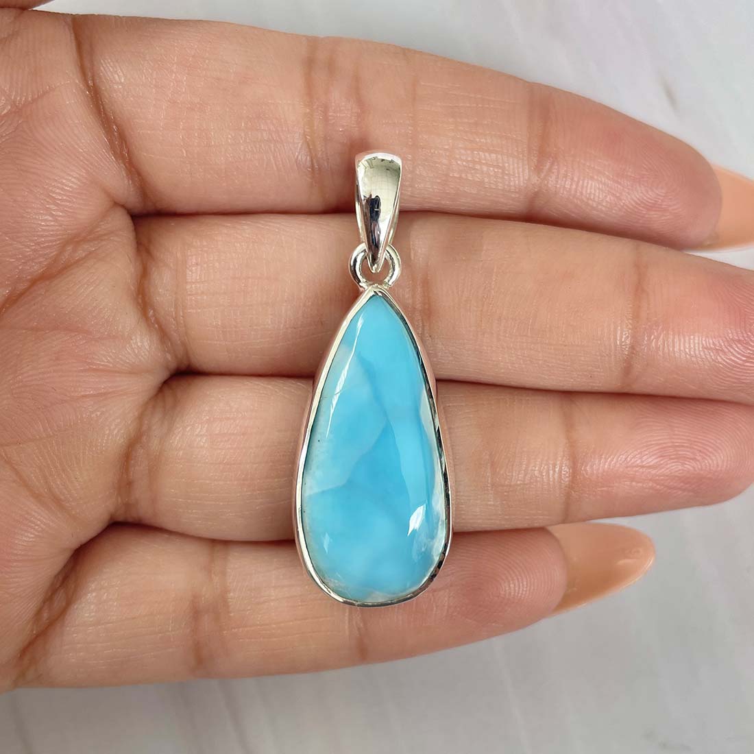 Larimar Pendant-(LAR-P-1077.)