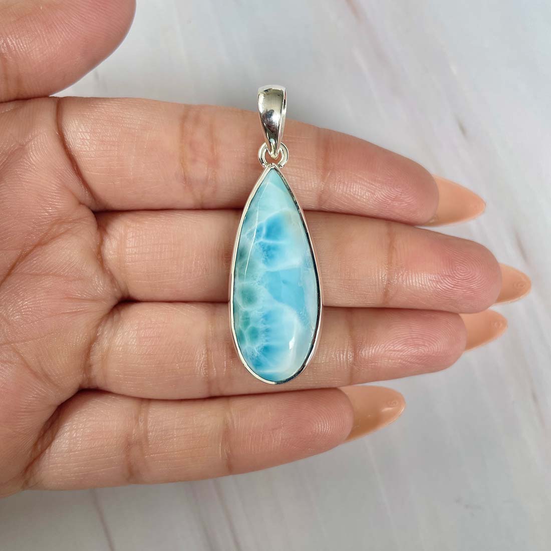 Larimar Pendant-(LAR-P-1079.)