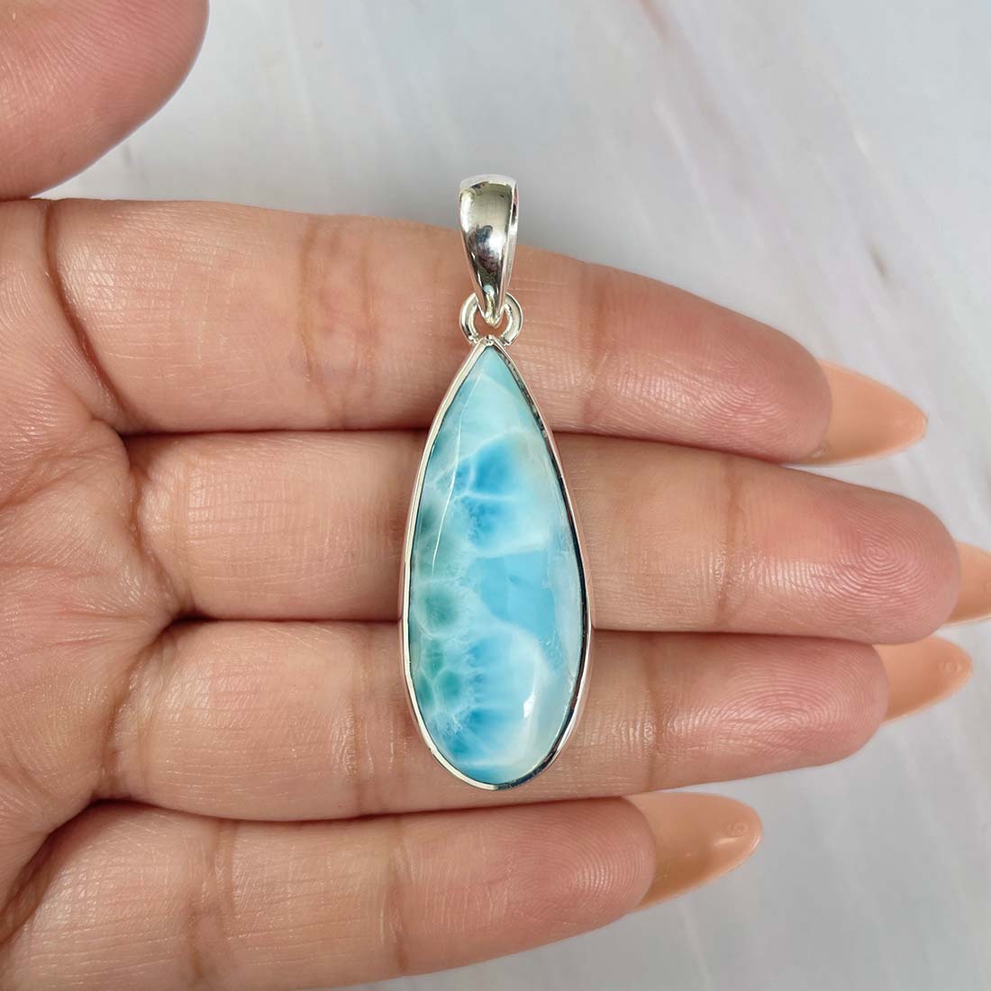 Larimar Pendant-(LAR-P-1079.)