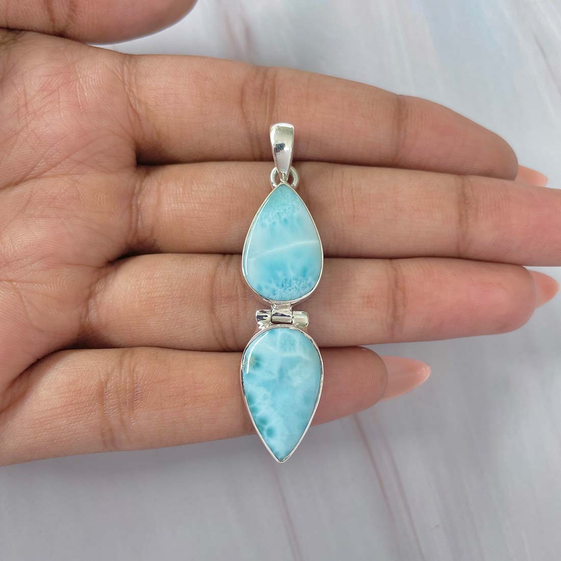 Larimar Pendant-(LAR-P-1083.)