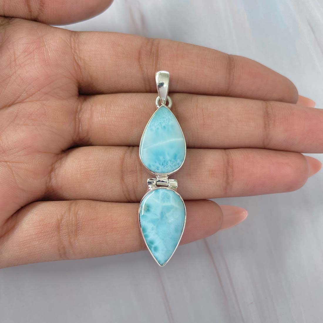 Larimar Pendant-(LAR-P-1083.)