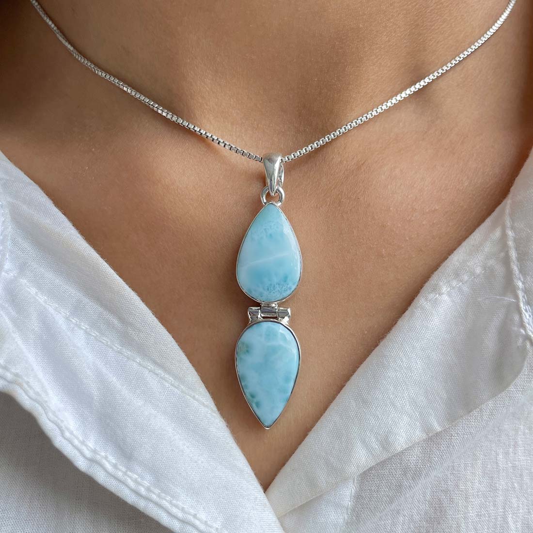 Larimar Pendant-(LAR-P-1083.)