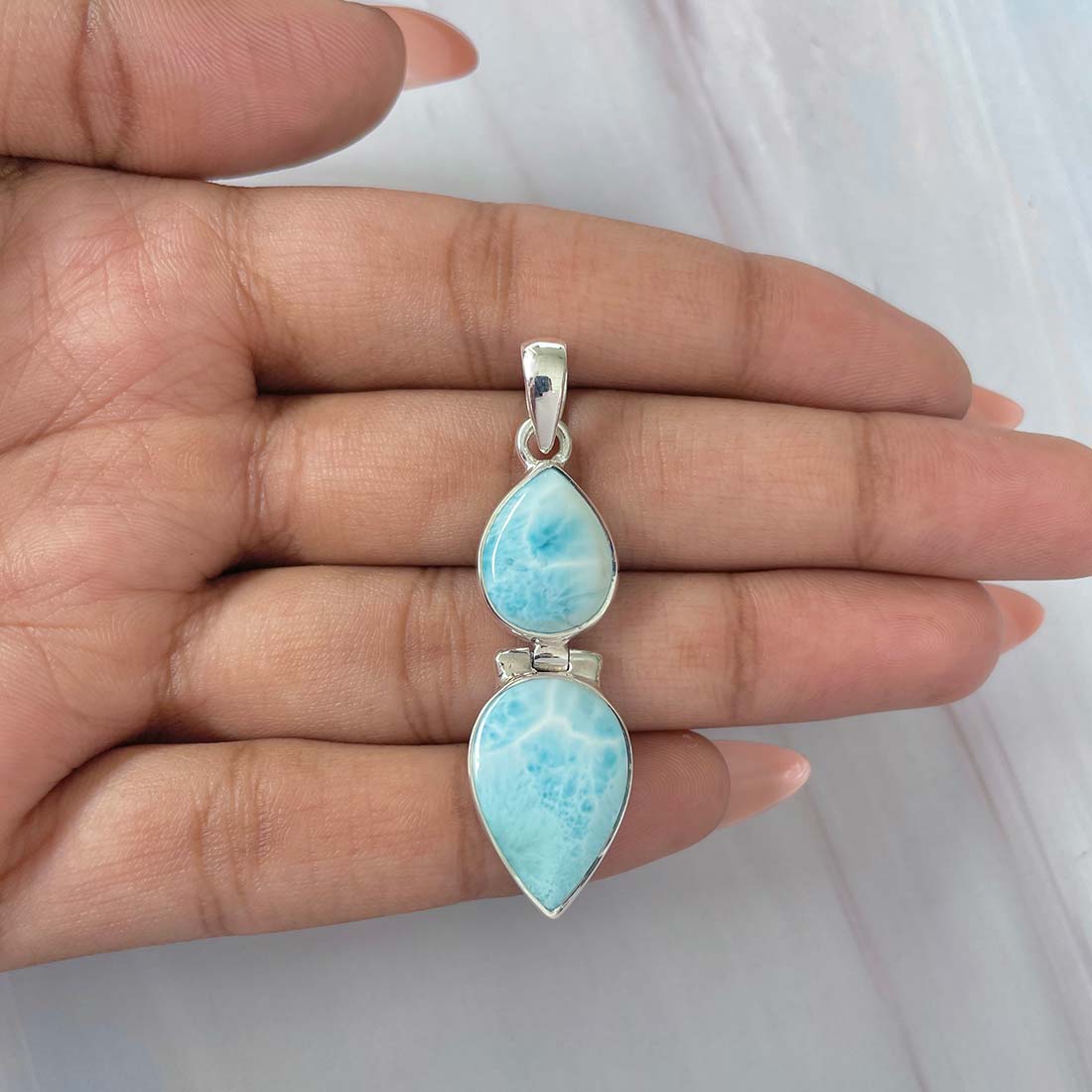 Larimar Pendant-(LAR-P-1085.)