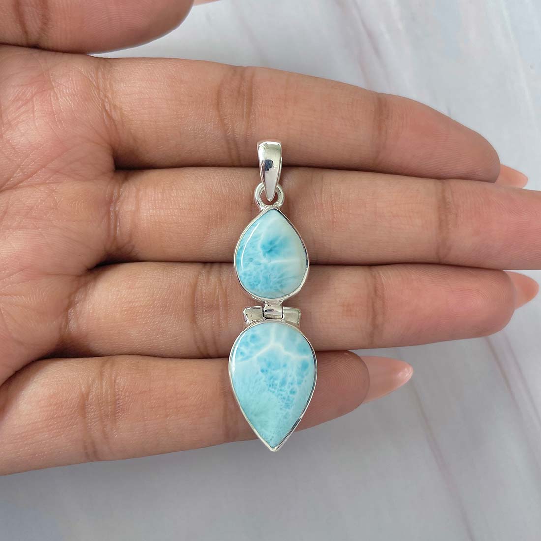 Larimar Pendant-(LAR-P-1085.)