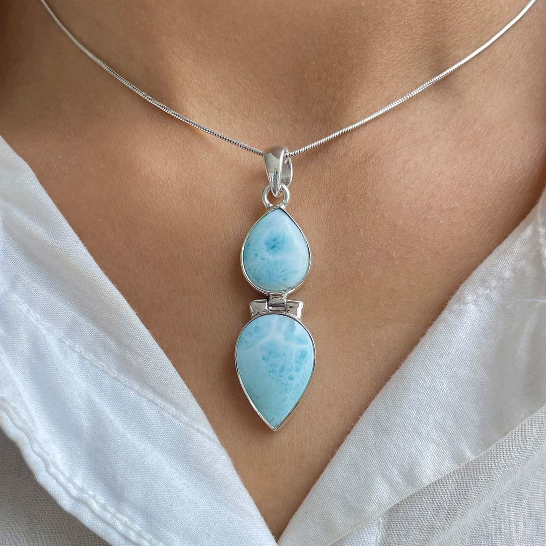 Larimar Pendant-(LAR-P-1085.)