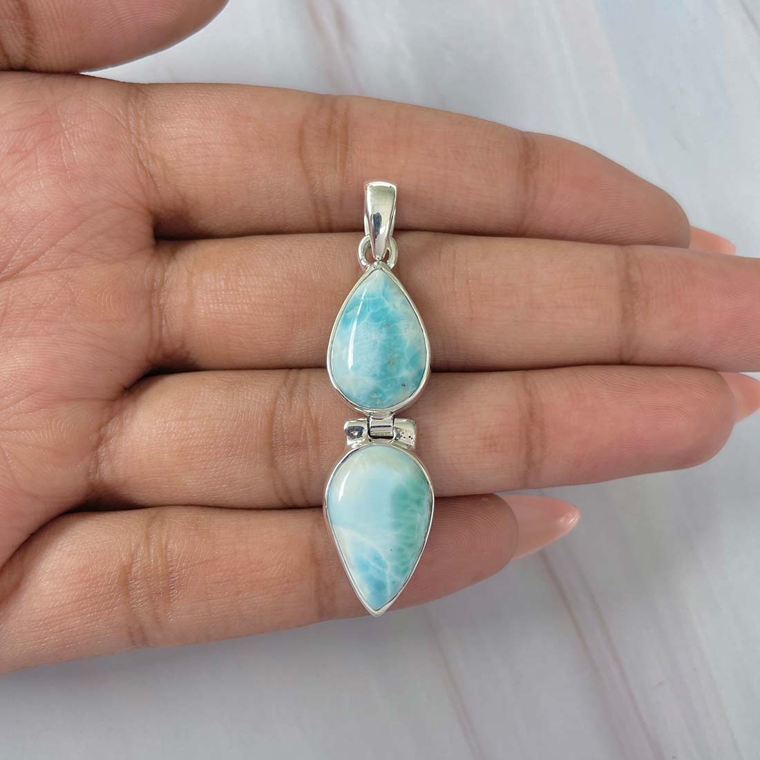 Larimar Pendant-(LAR-P-1087.)