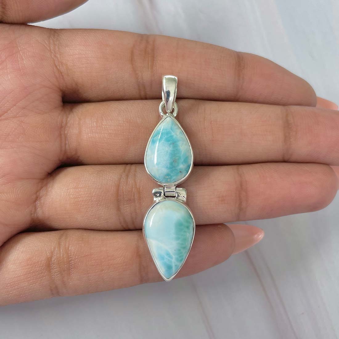 Larimar Pendant-(LAR-P-1087.)