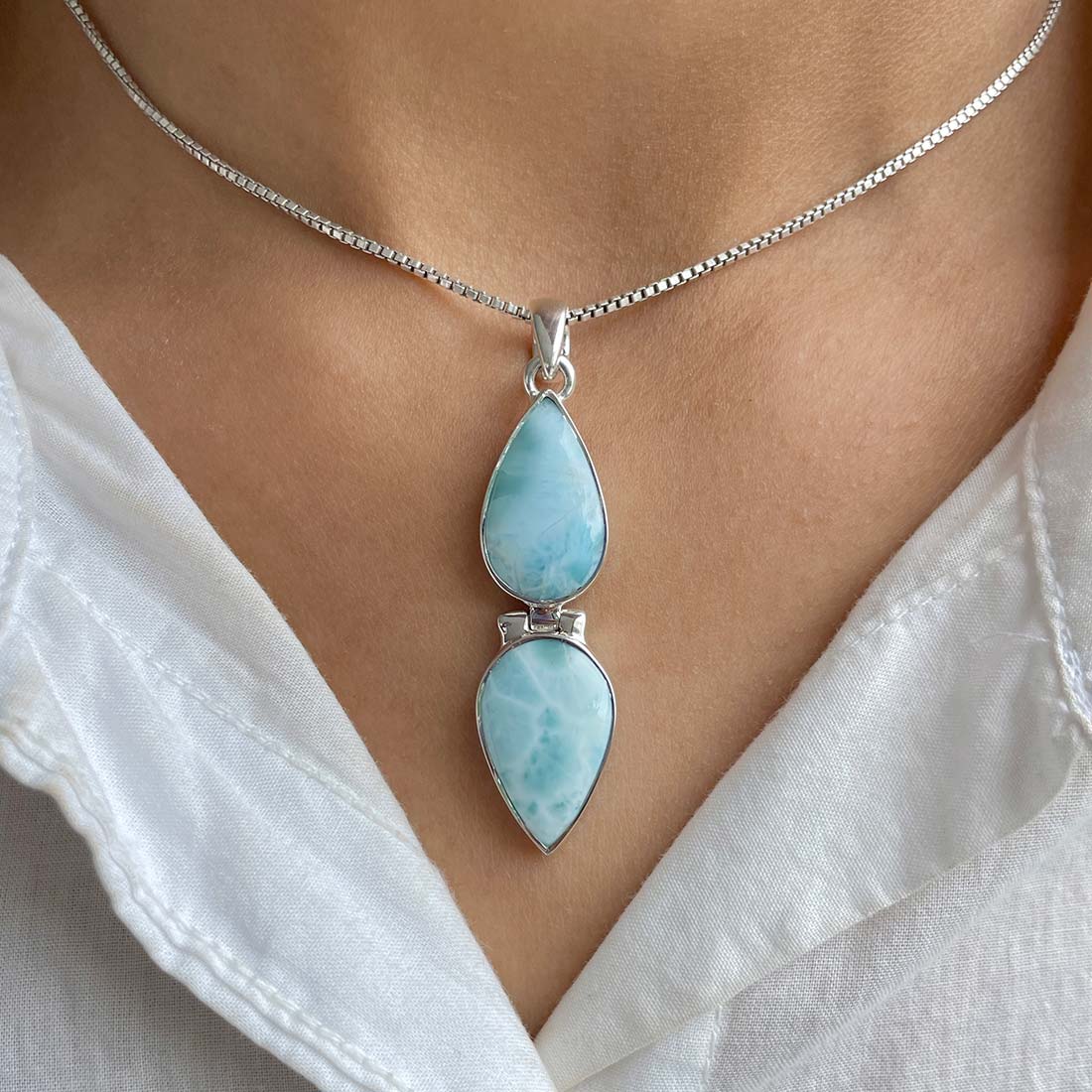Larimar Pendant-(LAR-P-1088.)