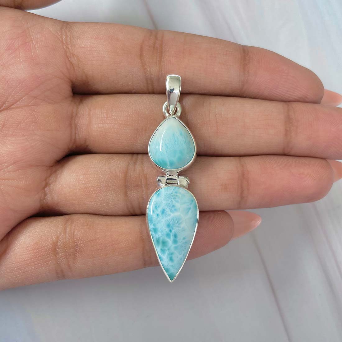 Larimar Pendant-(LAR-P-1089.)