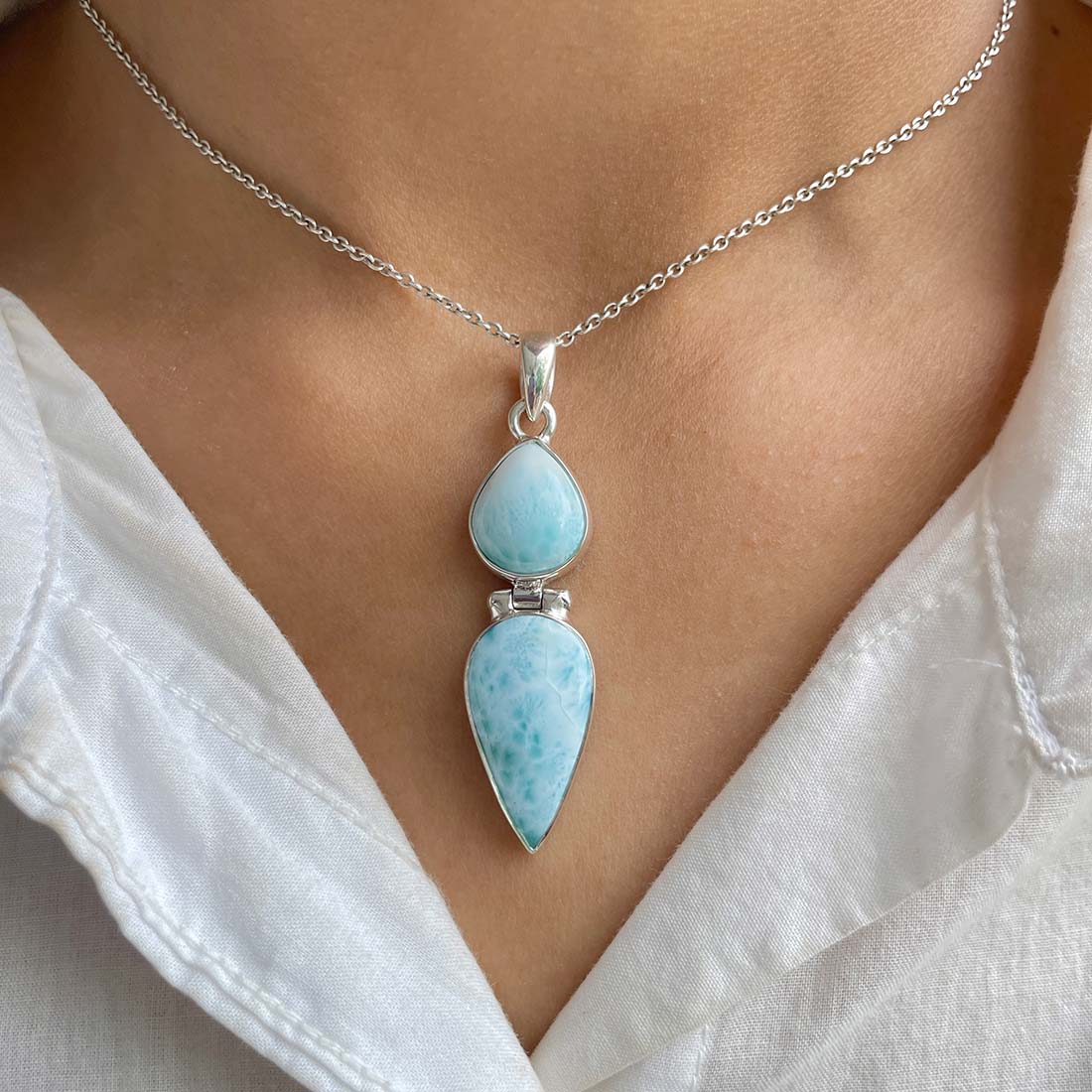Larimar Pendant-(LAR-P-1089.)