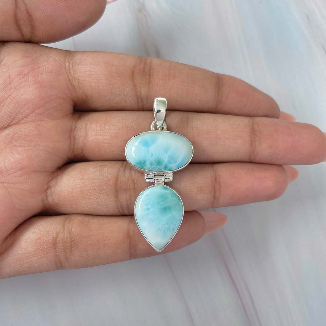 Larimar Pendant-(LAR-P-1091.)