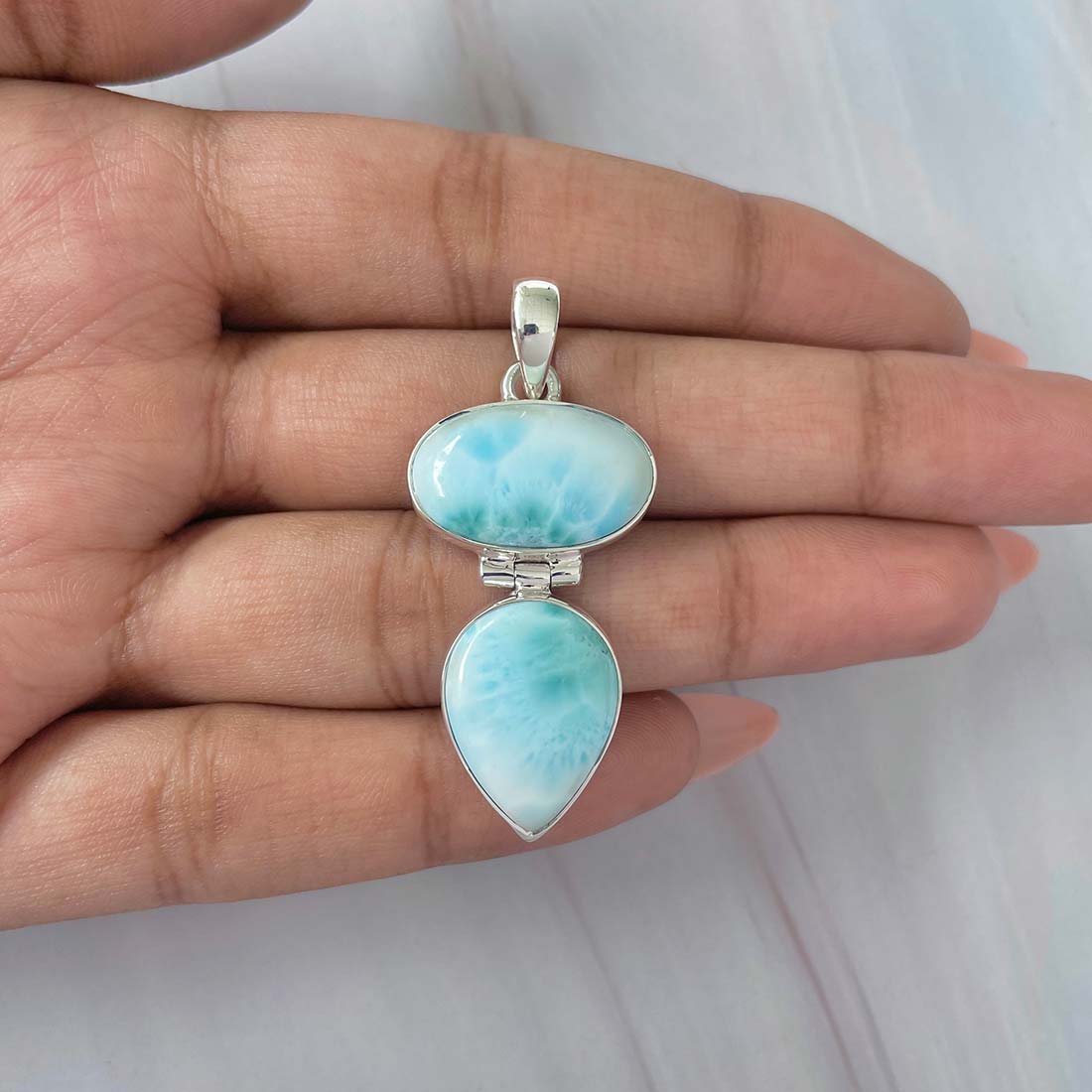 Larimar Pendant-(LAR-P-1091.)