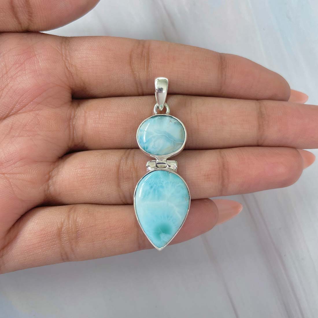 Larimar Pendant-(LAR-P-1099.)