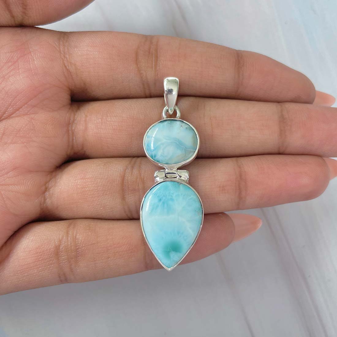 Larimar Pendant-(LAR-P-1099.)