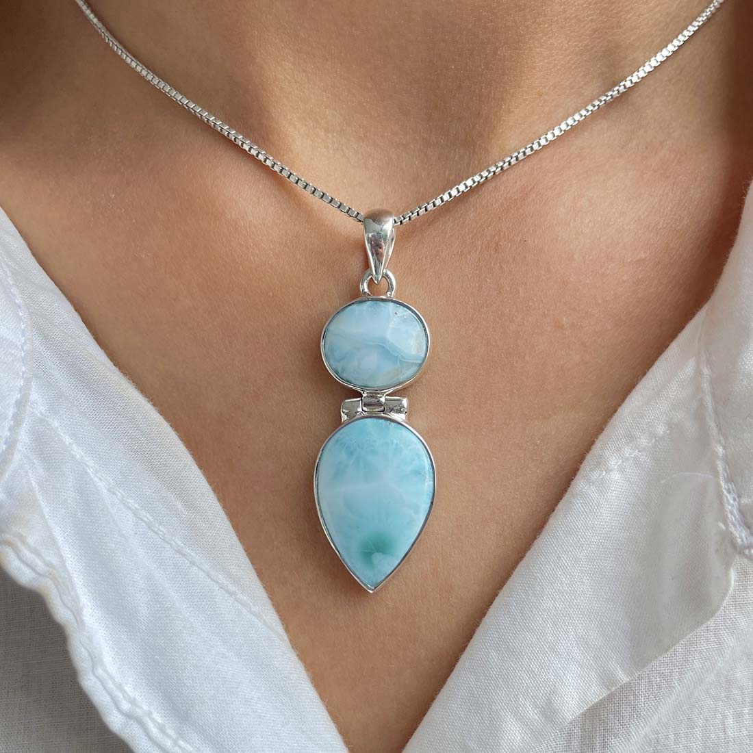 Larimar Pendant-(LAR-P-1099.)