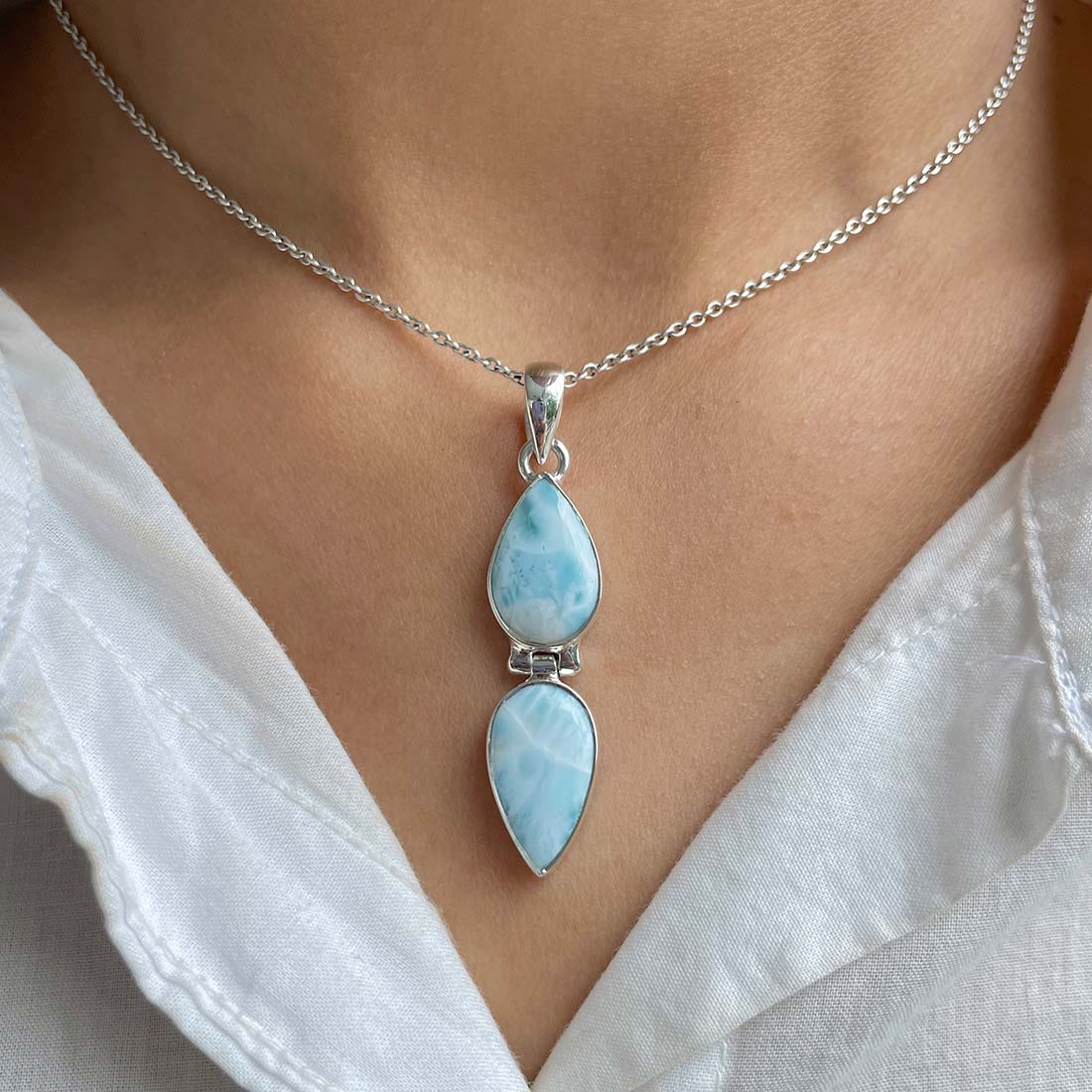 Larimar Pendant-(LAR-P-1105.)