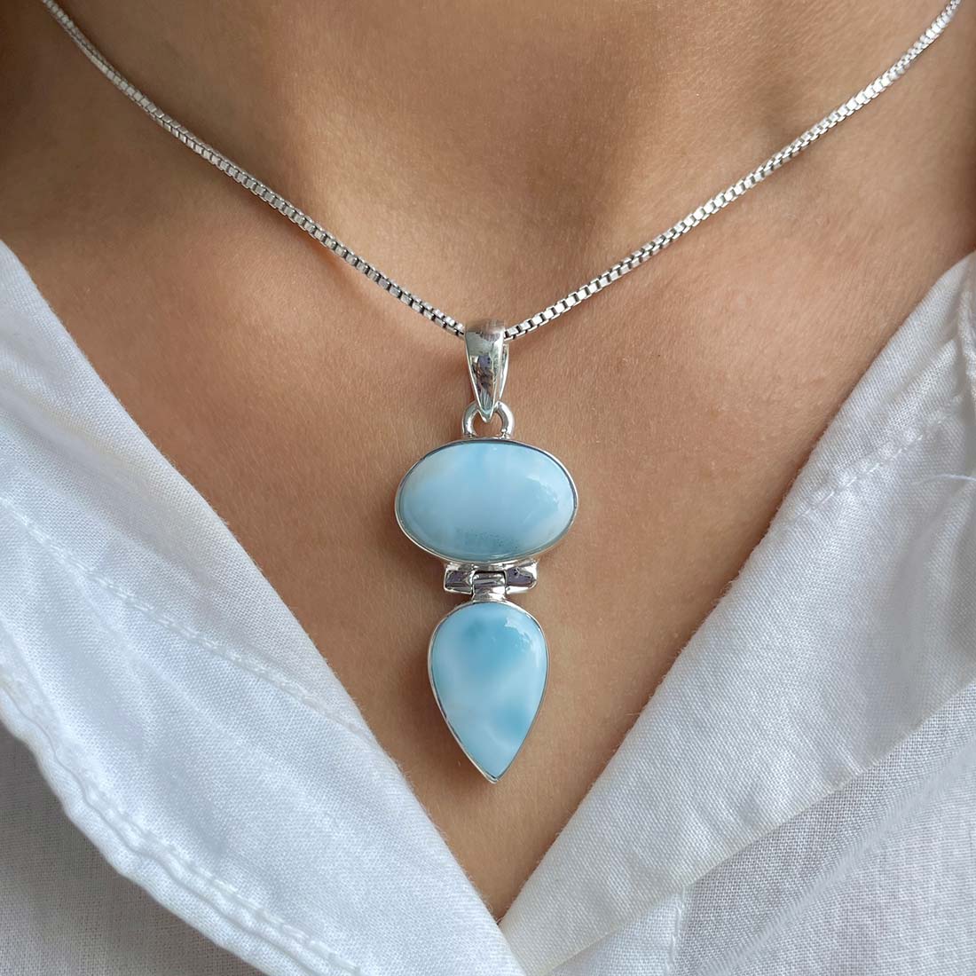 Larimar Pendant-(LAR-P-1107.)