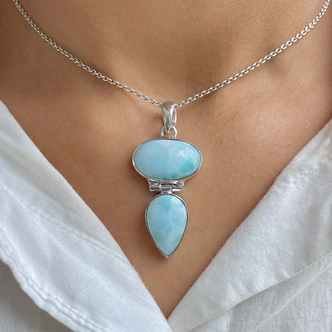 Larimar Pendant-(LAR-P-1122.)