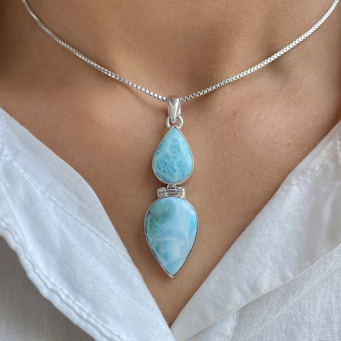 Larimar Pendant-(LAR-P-1124.)