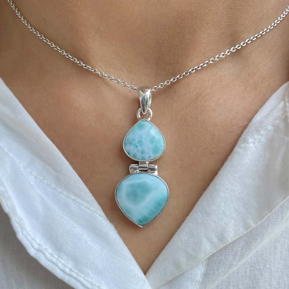 Larimar Pendant-(LAR-P-1129.)