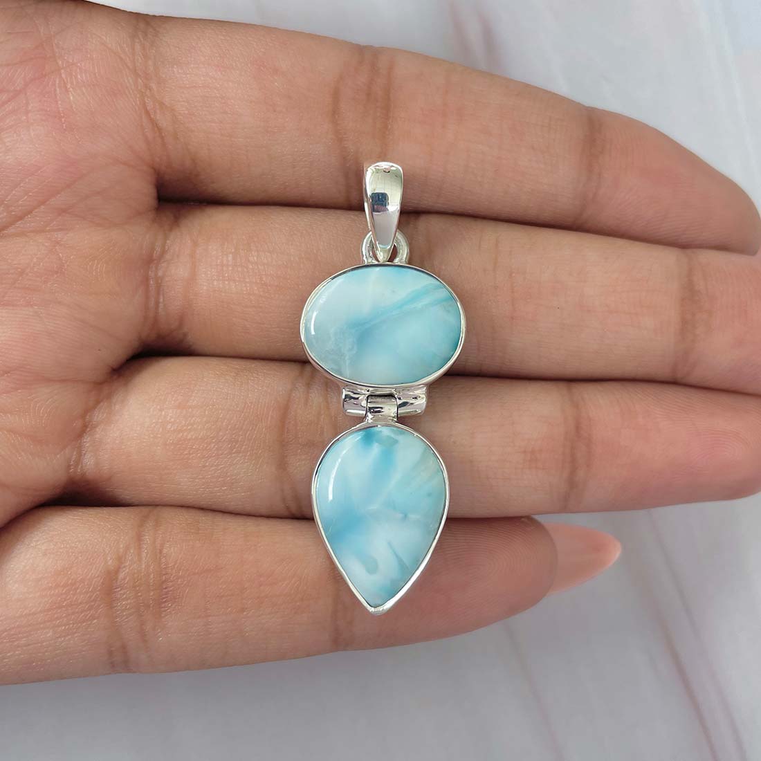 Larimar Pendant-(LAR-P-1143.)