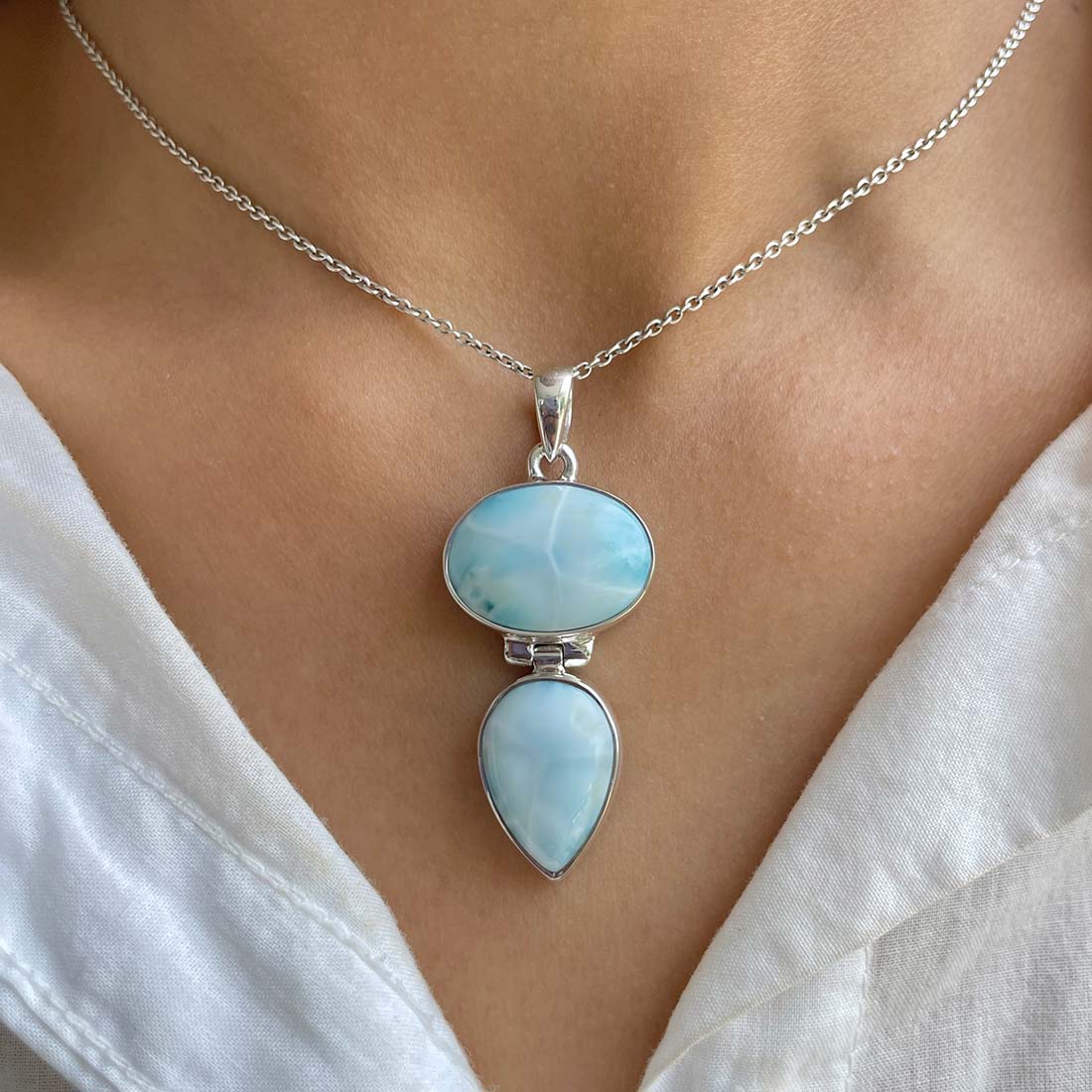 Larimar Pendant-(LAR-P-1160.)