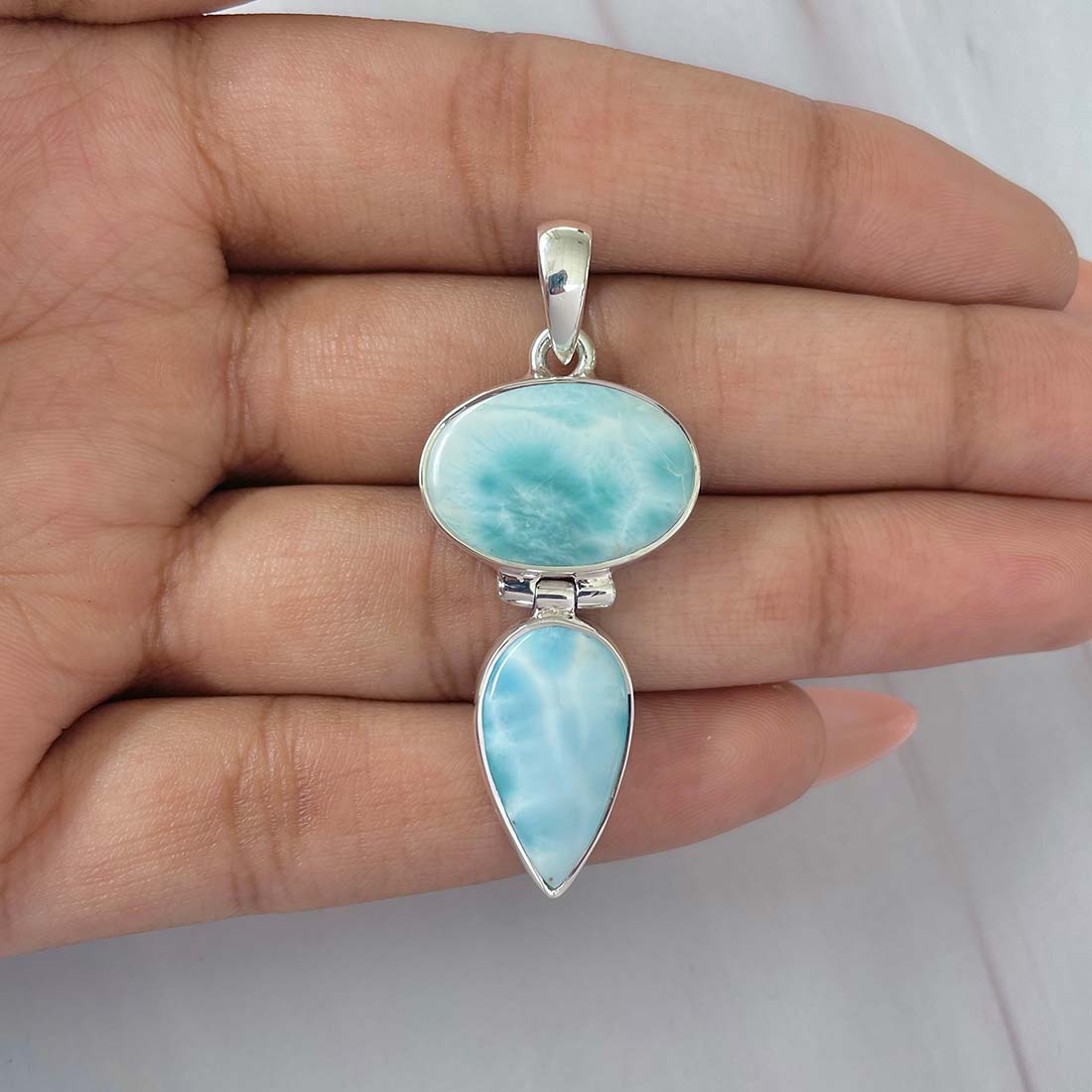 Larimar Pendant-(LAR-P-1166.)