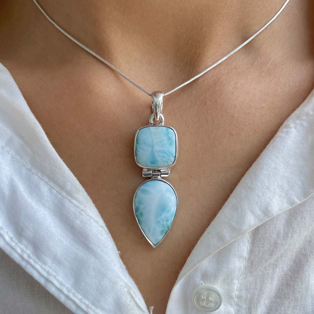 Larimar Pendant-(LAR-P-1167.)