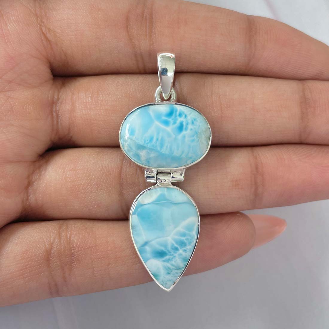 Larimar Pendant-(LAR-P-1174.)