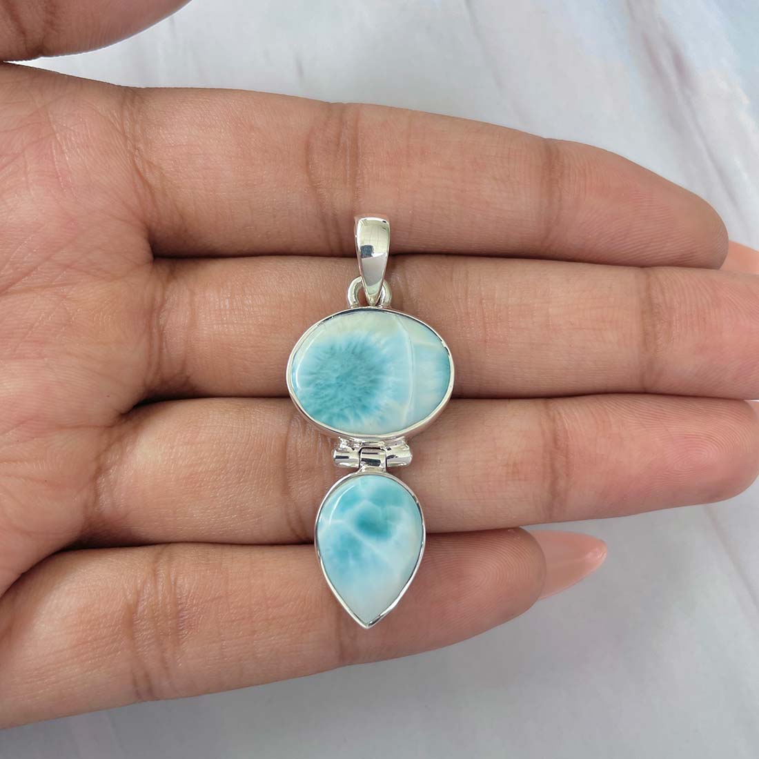 Larimar Pendant-(LAR-P-1179.)