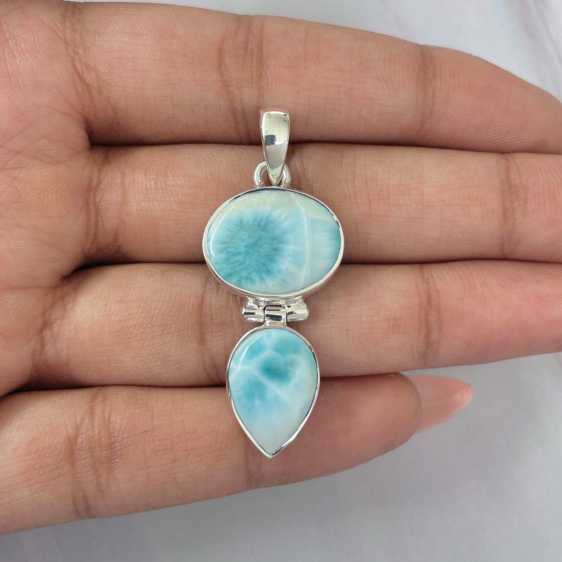 Larimar Pendant-(LAR-P-1179.)
