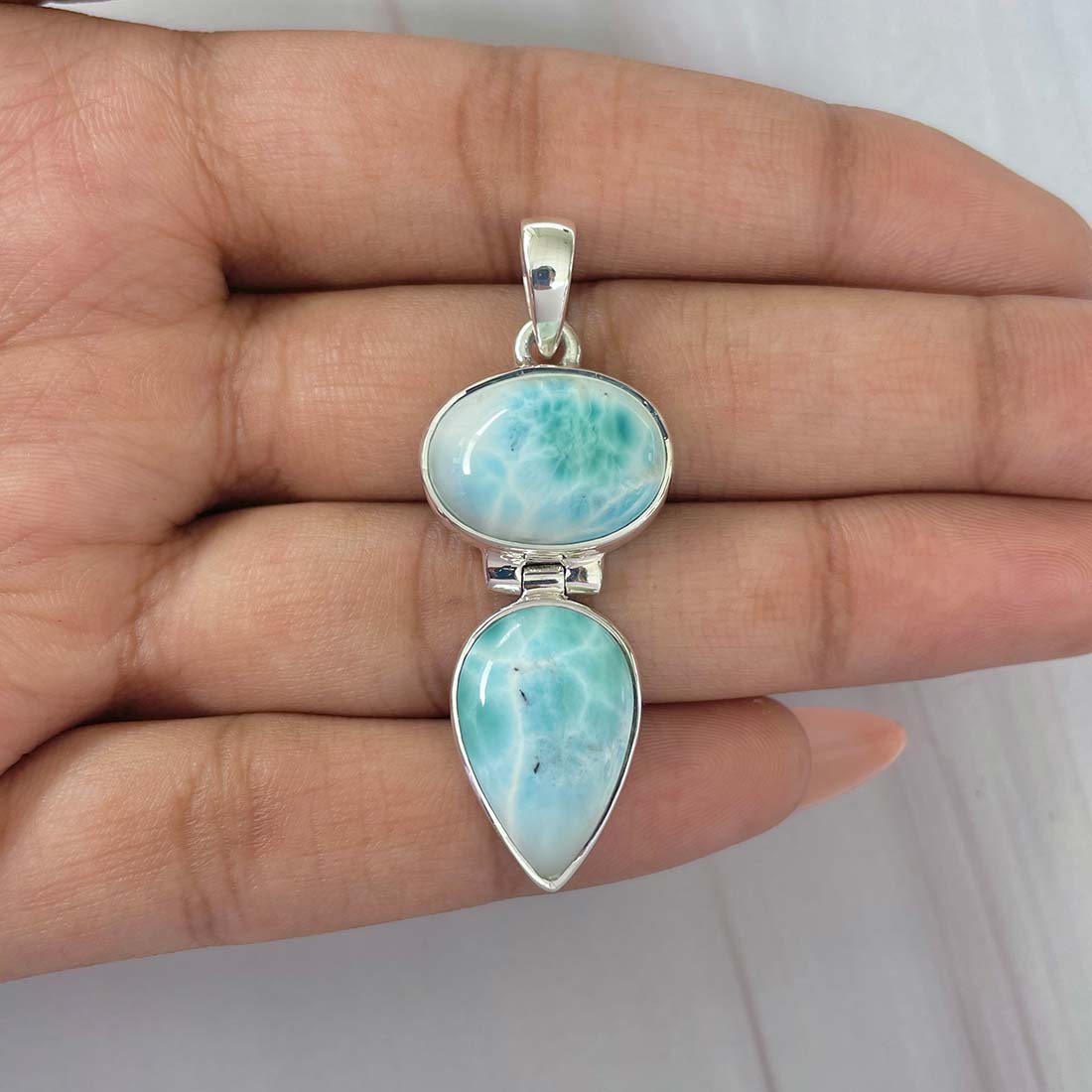 Larimar Pendant-(LAR-P-1186.)