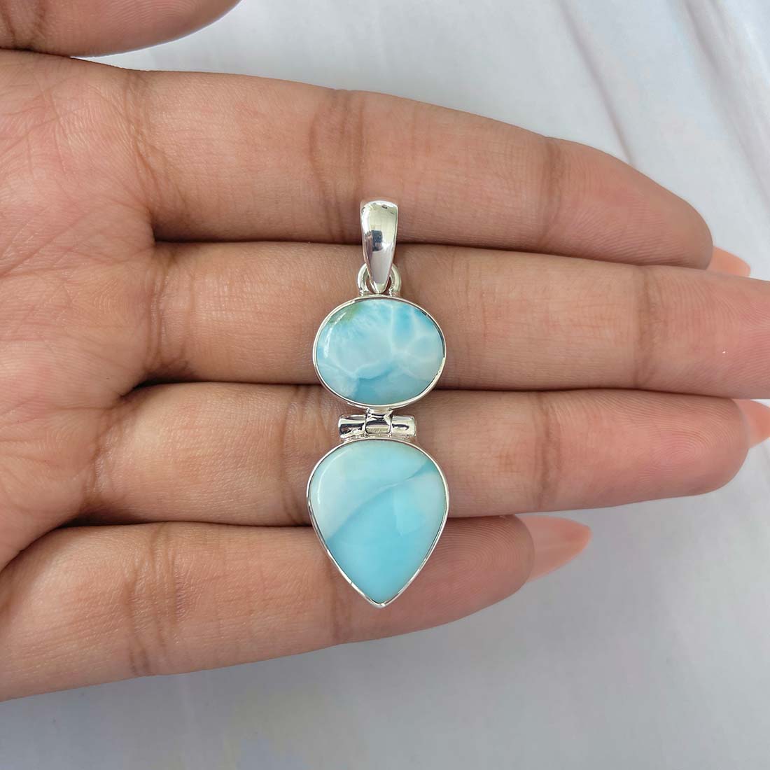 Larimar Pendant-(LAR-P-1189.)