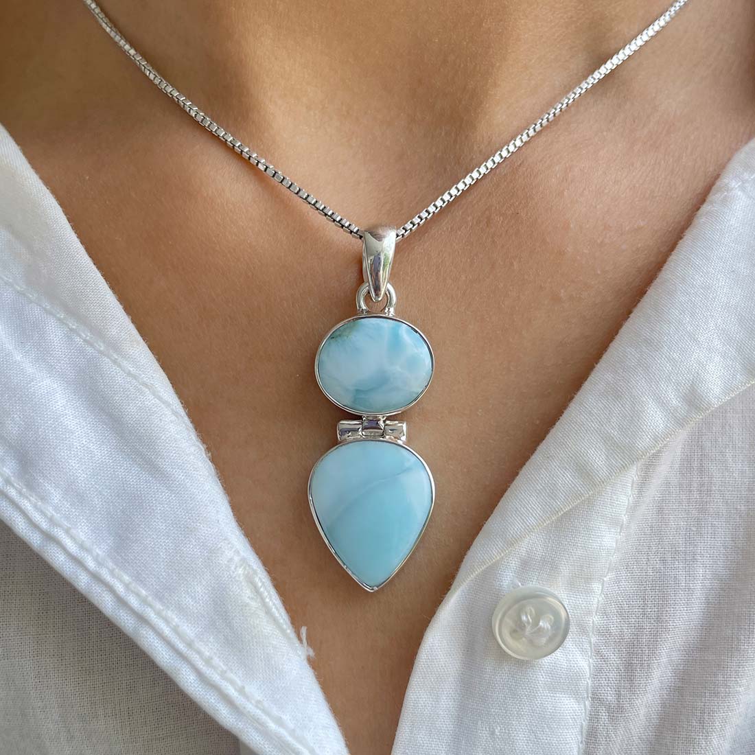 Larimar Pendant-(LAR-P-1189.)