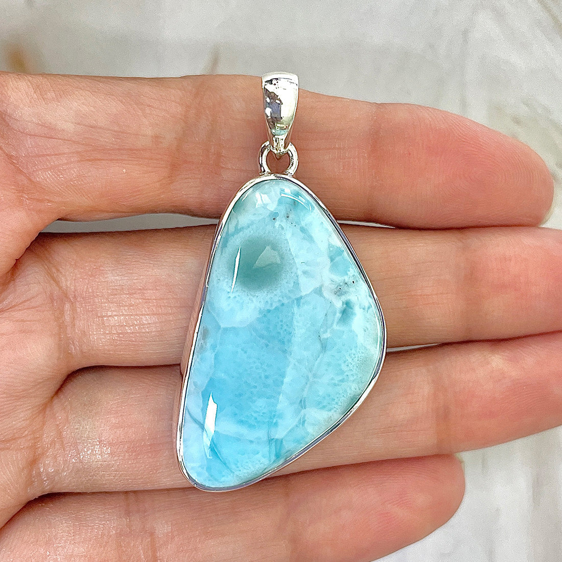 Larimar Pendant-(LAR-P-119.)