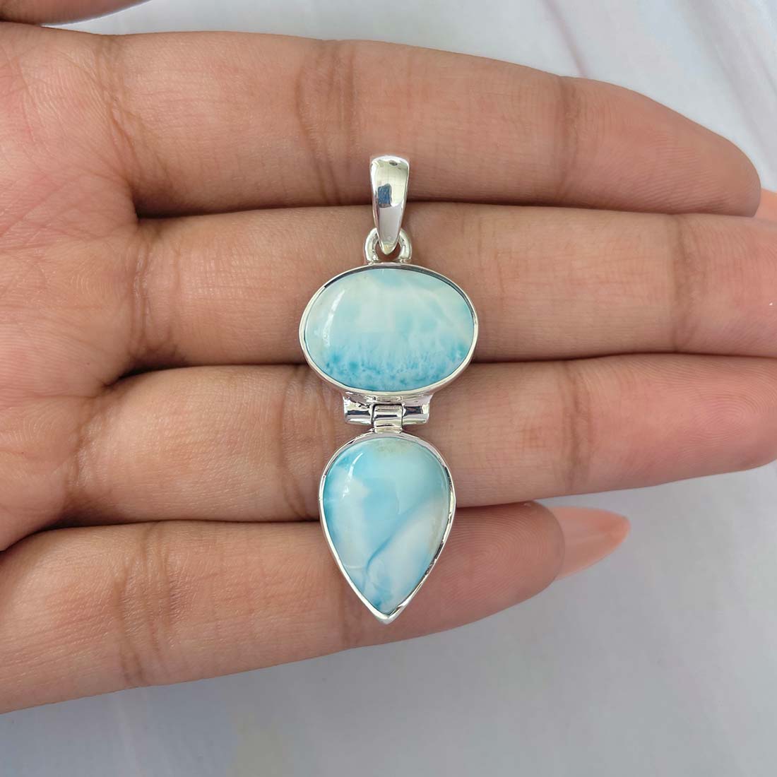 Larimar Pendant-(LAR-P-1191.)