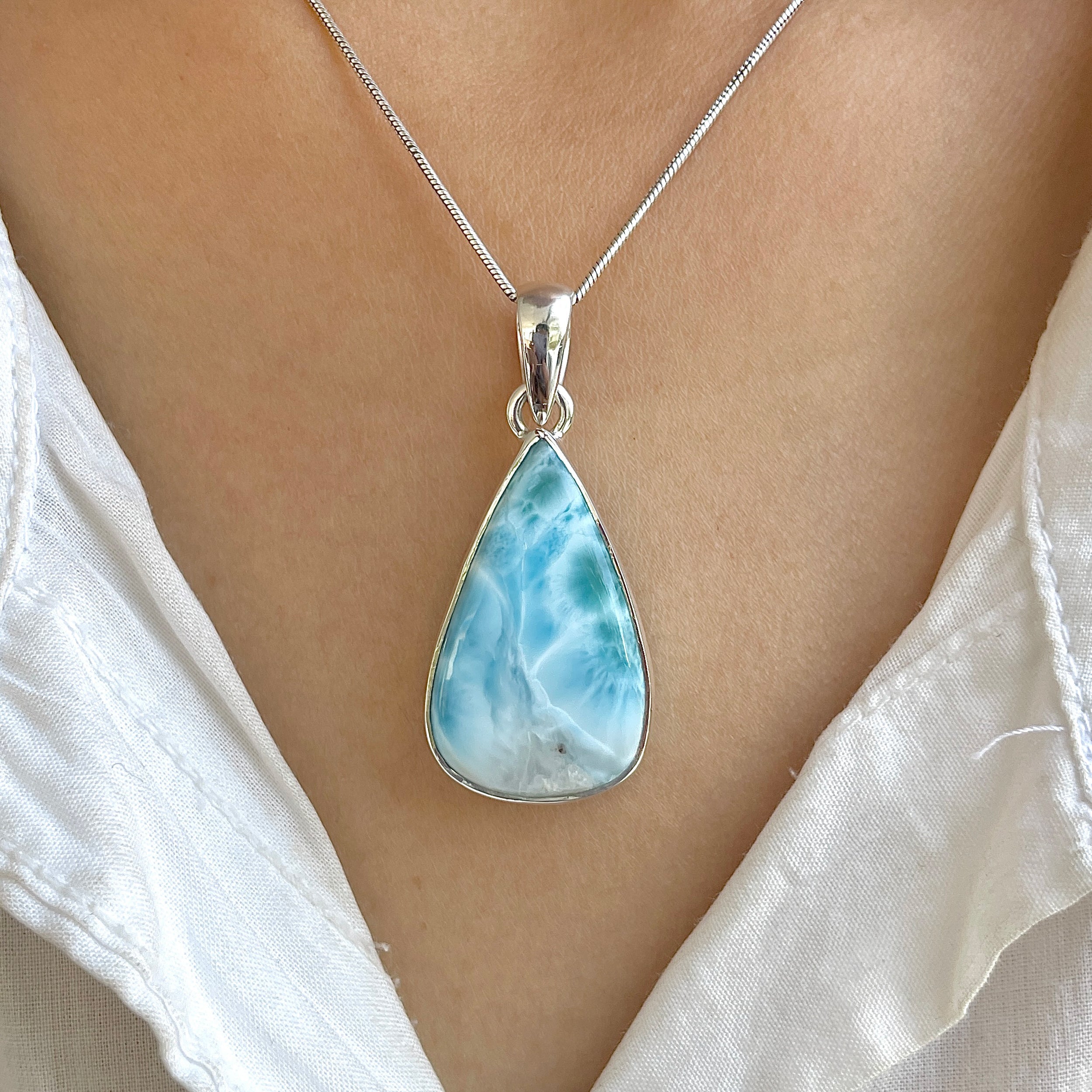Larimar Pendant-(LAR-P-1195.)