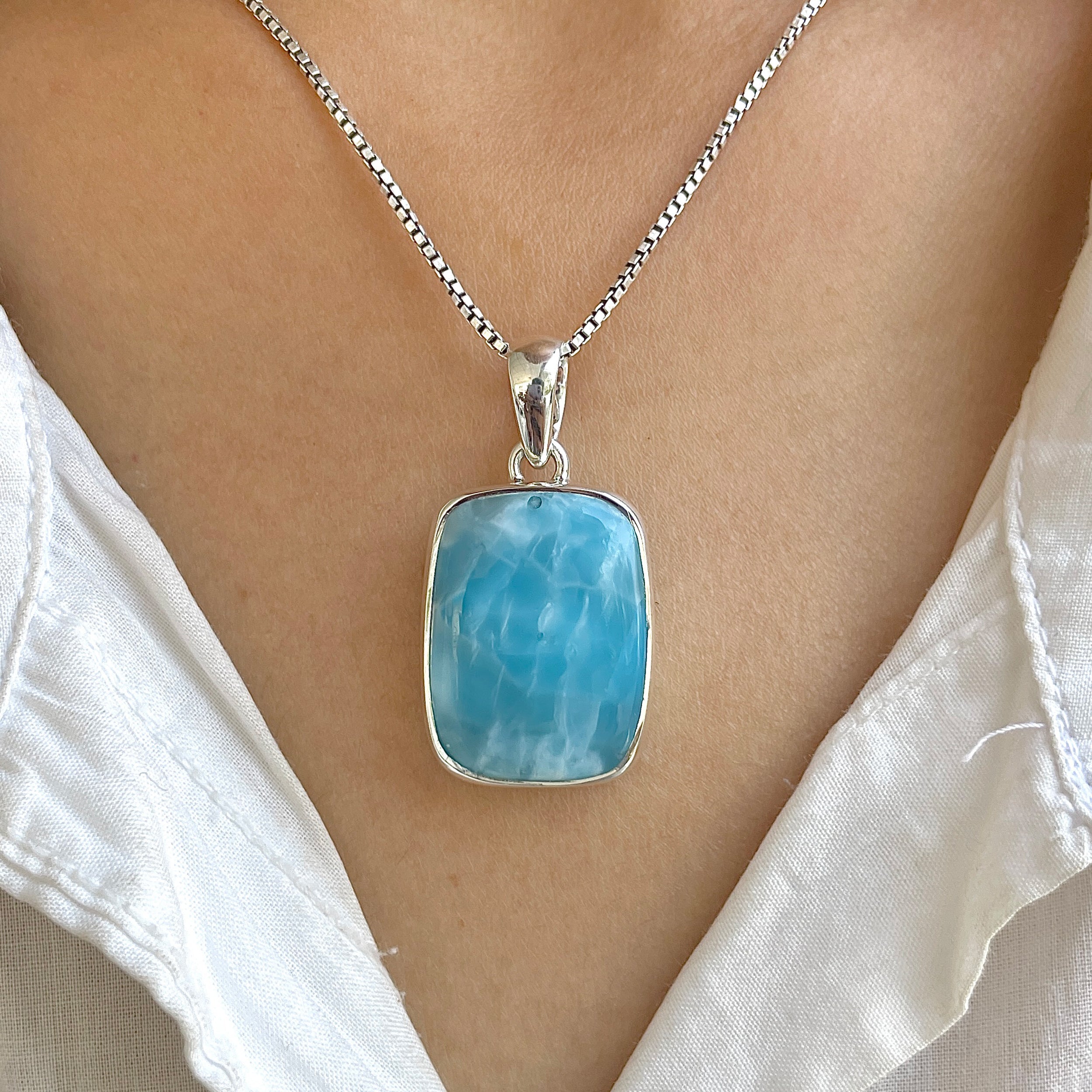 Larimar Pendant-(LAR-P-1196.)