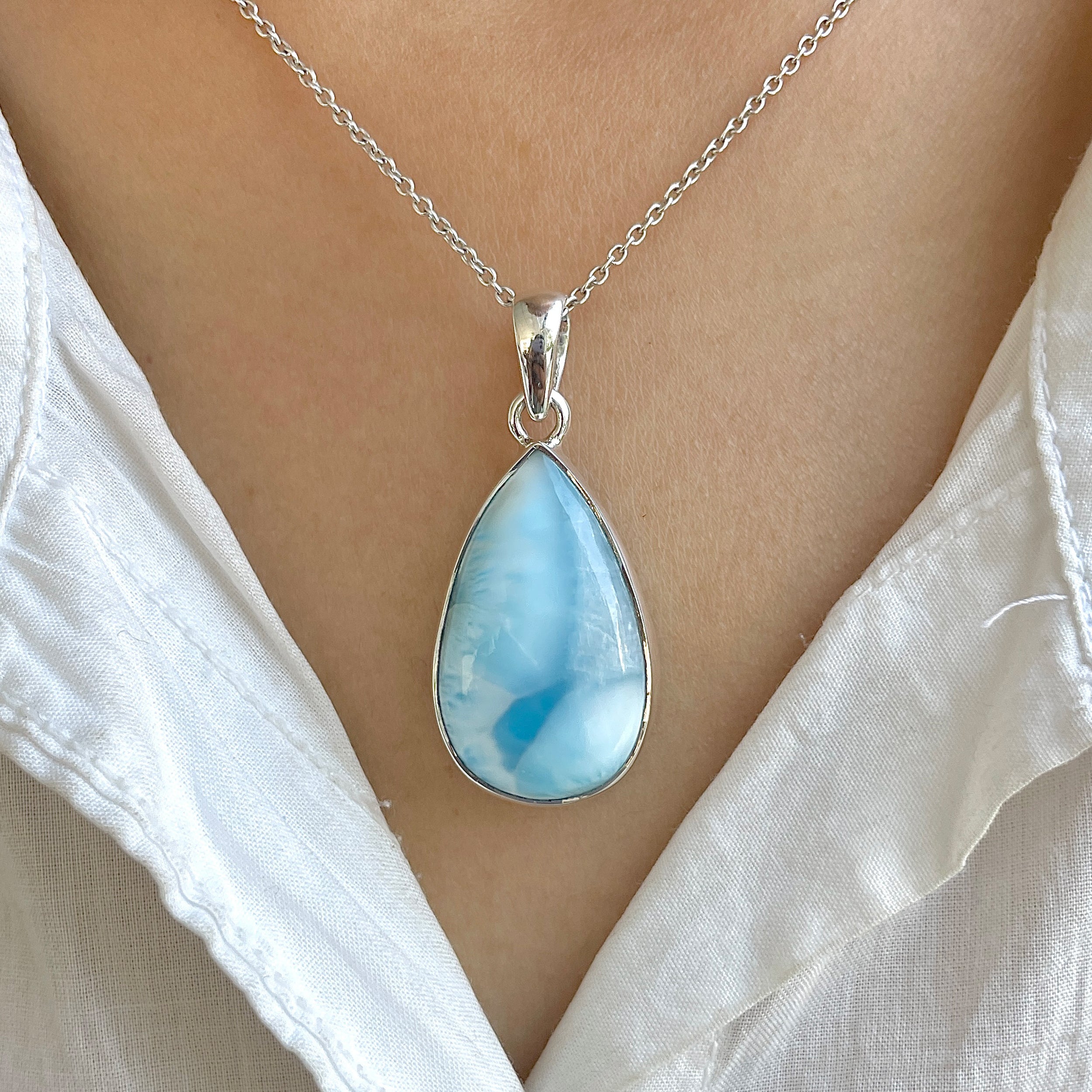 Larimar Pendant-(LAR-P-1197.)