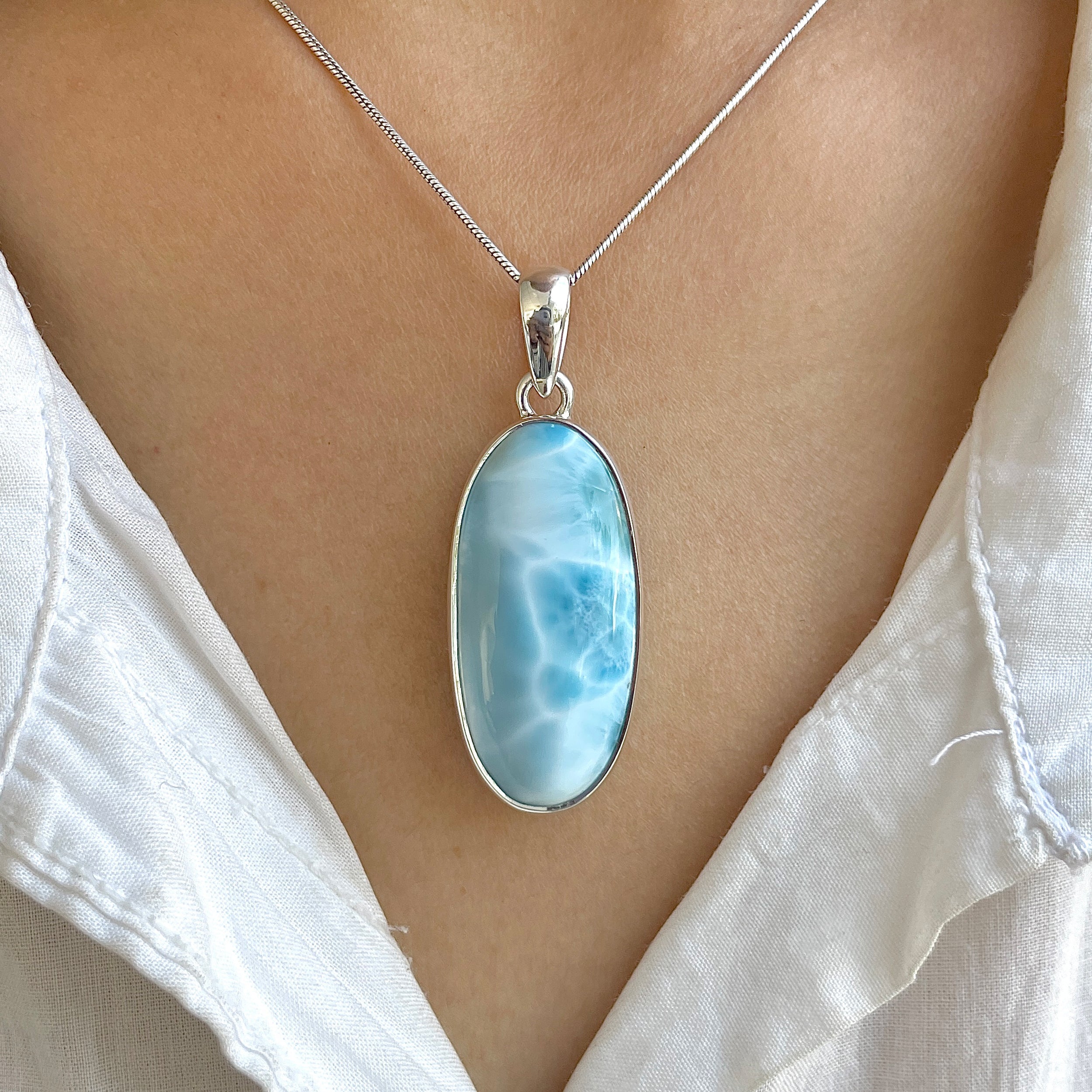 Larimar Pendant-(LAR-P-1199.)