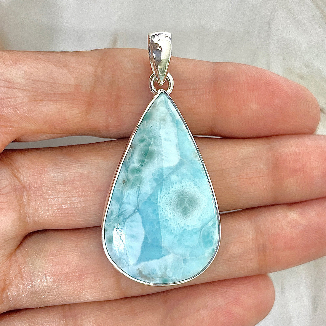 Larimar Pendant-(LAR-P-120.)
