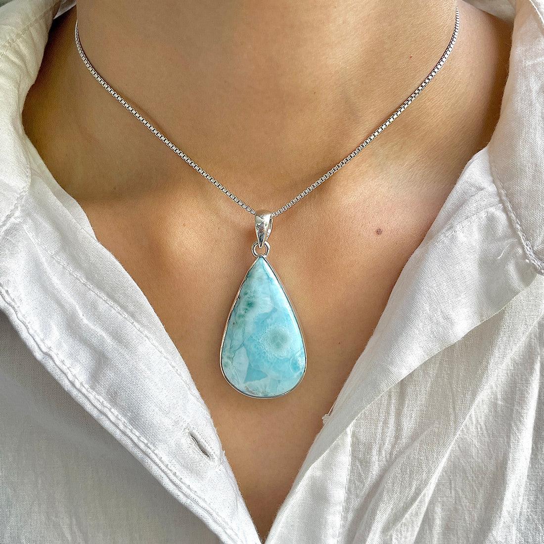 Larimar Pendant-(LAR-P-120.)