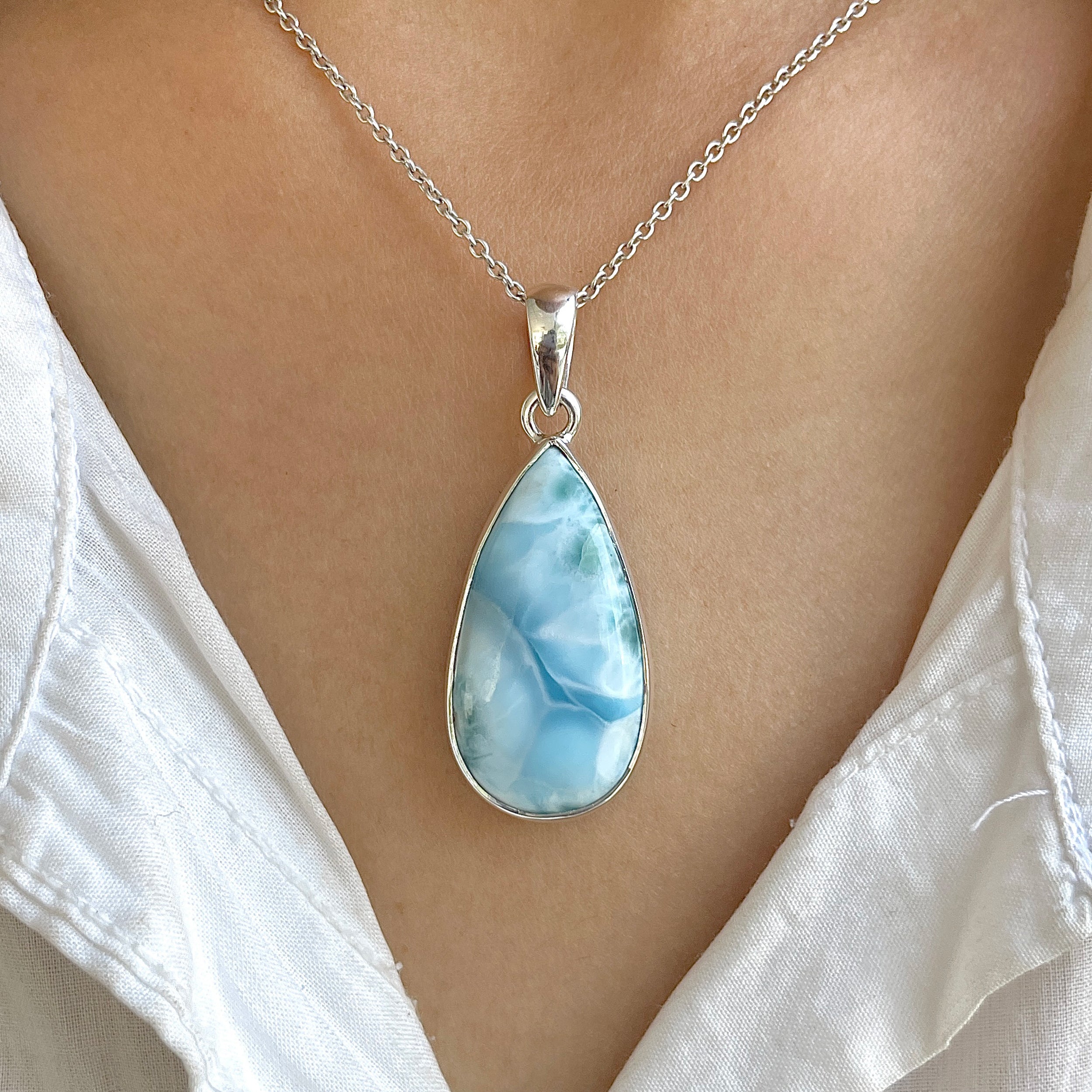 Larimar Pendant-(LAR-P-1200.)