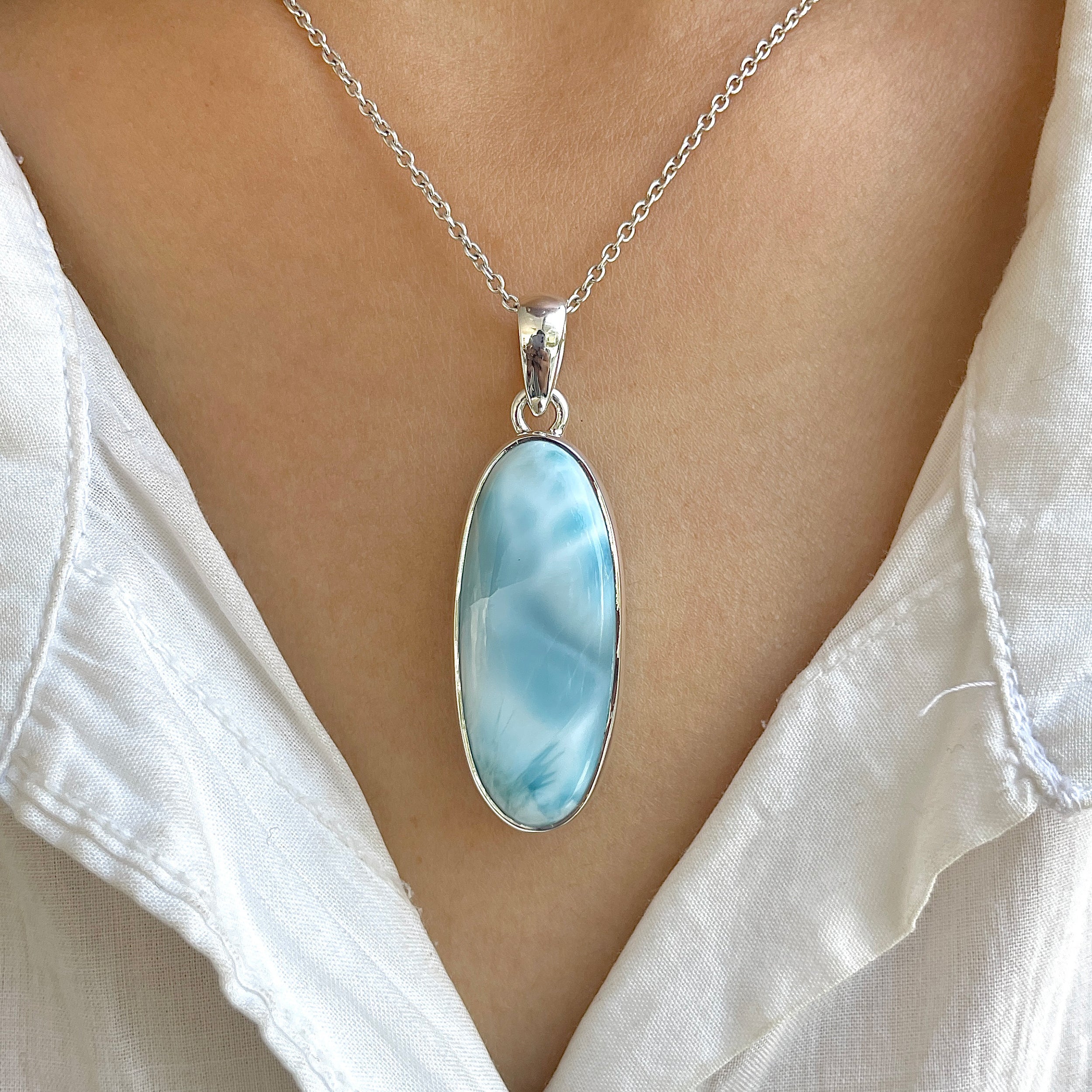 Larimar Pendant-(LAR-P-1203.)