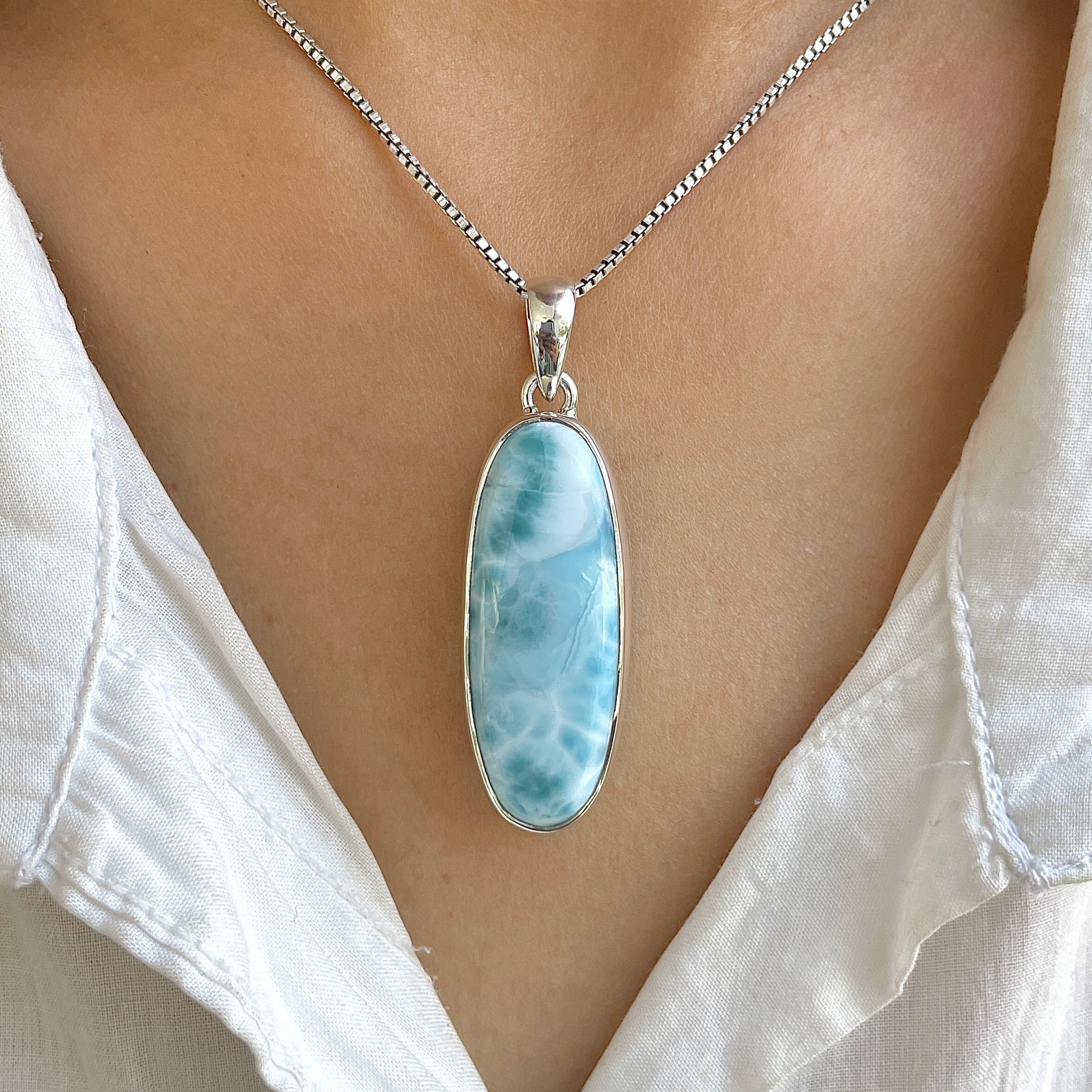 Larimar Pendant-(LAR-P-1204.)