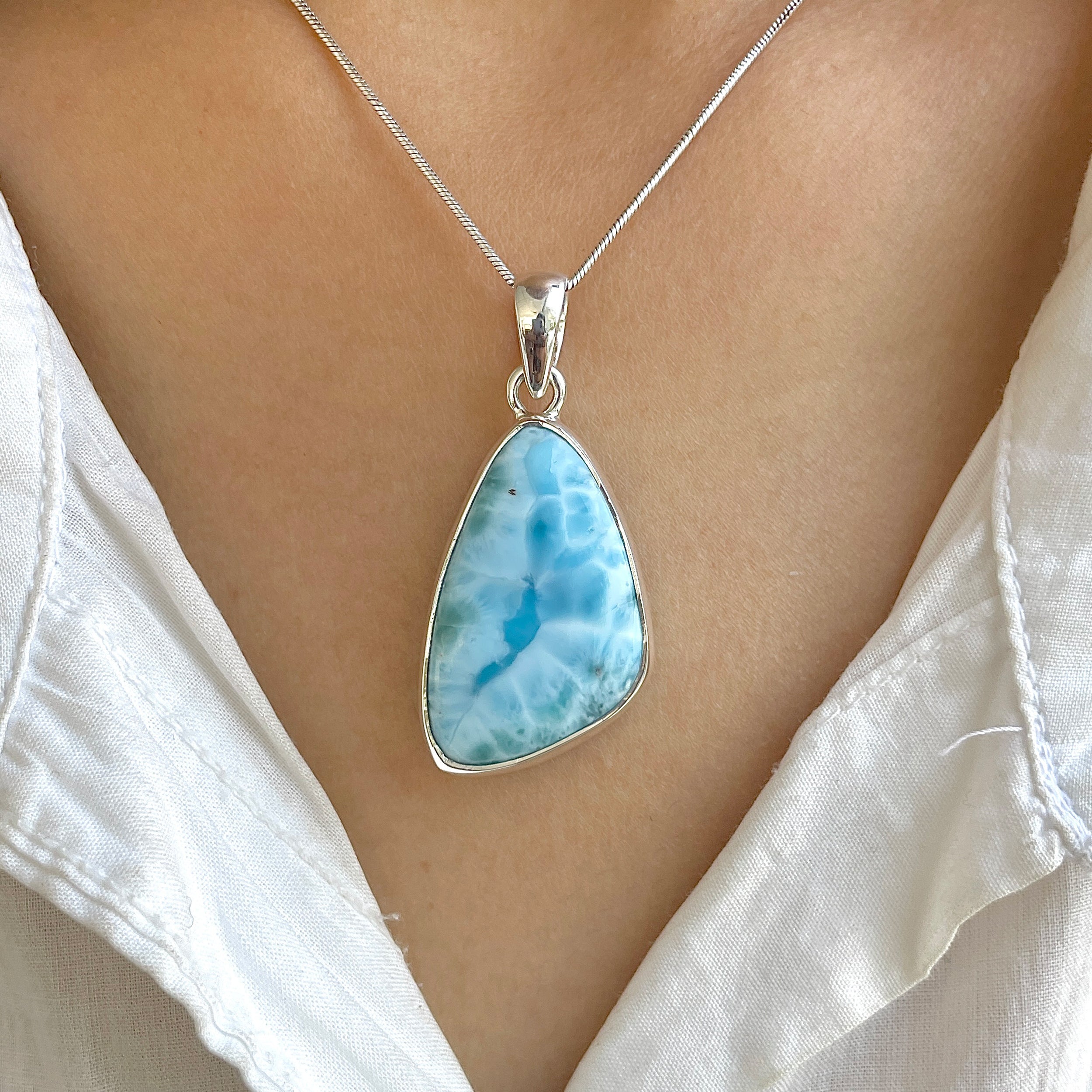 Larimar Pendant-(LAR-P-1208.)